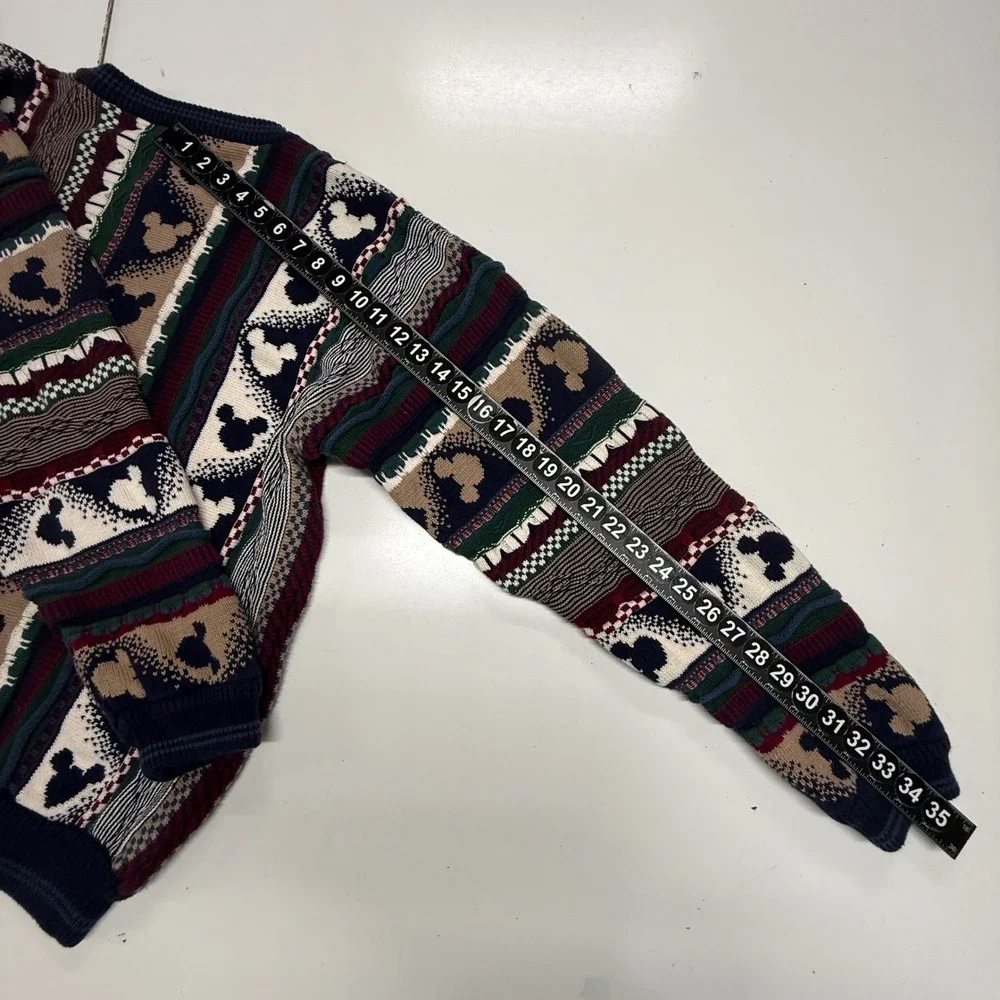 Vintage Mickey Mouse Sweater Mens‎ Large Coogi Style 3D Knit Disney Store